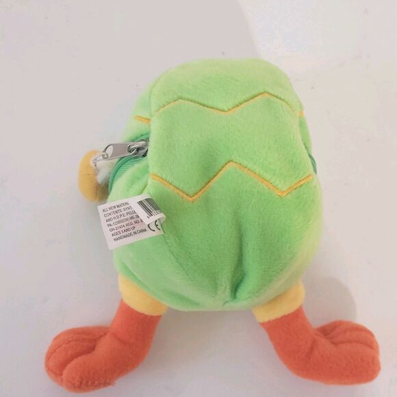 Easter Plush Surprise Egg Chick 8" Duckling Zipper Green Yellow Plushland 2006 - Picture 7 of 10